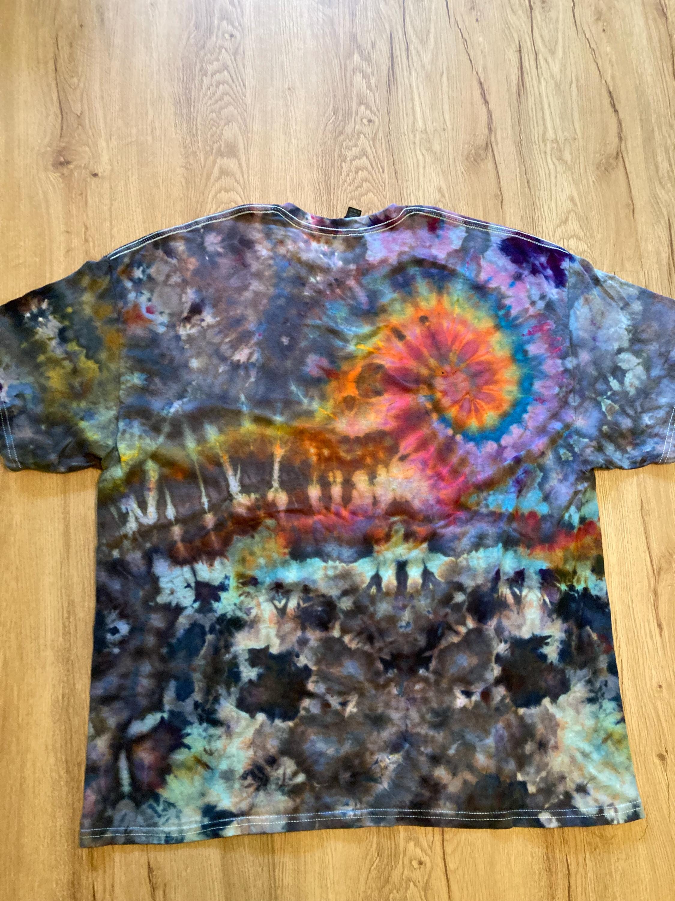 2Xl | Special Tie Dye Shirt | Psychedelic T Shirt | Galaxy Ice Dye Shirt | Festival Shirt | Mandala Psytrance Shirt | Geode Tie Dye