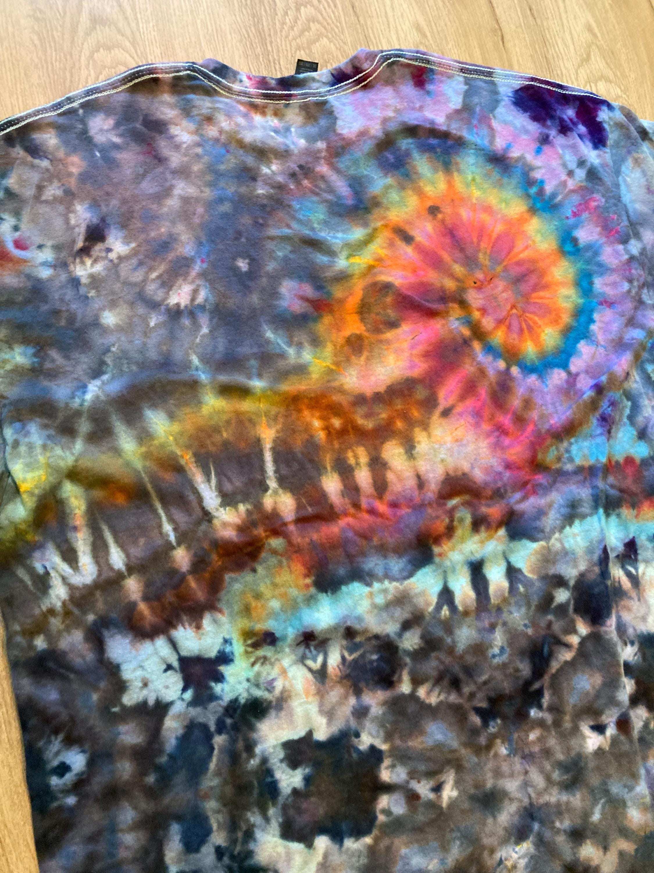 2Xl | Special Tie Dye Shirt | Psychedelic T Shirt | Galaxy Ice Dye Shirt | Festival Shirt | Mandala Psytrance Shirt | Geode Tie Dye