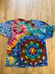 2Xl | Special Tie Dye Shirt | Psychedelic T Shirt | Galaxy Ice Dye Shirt | Festival Shirt | Mandala Psytrance Shirt | Geode Tie Dye