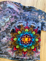 2Xl | Lotus Tie Dye Shirt | Psychedelic T Shirt | Galaxy Ice Dye Shirt | Festival Shirt | Mandala Psytrance Shirt | Geode Tie Dye