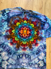 2Xl | Lotus Tie Dye Shirt | Psychedelic T Shirt | Galaxy Ice Dye Shirt | Festival Shirt | Mandala Psytrance Shirt | Geode Tie Dye