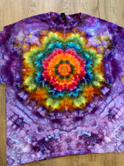 2Xl | Lotus Tie Dye Shirt | Psychedelic T Shirt | Galaxy Ice Dye Shirt | Festival Shirt | Mandala Psytrance Shirt | Geode Tie Dye