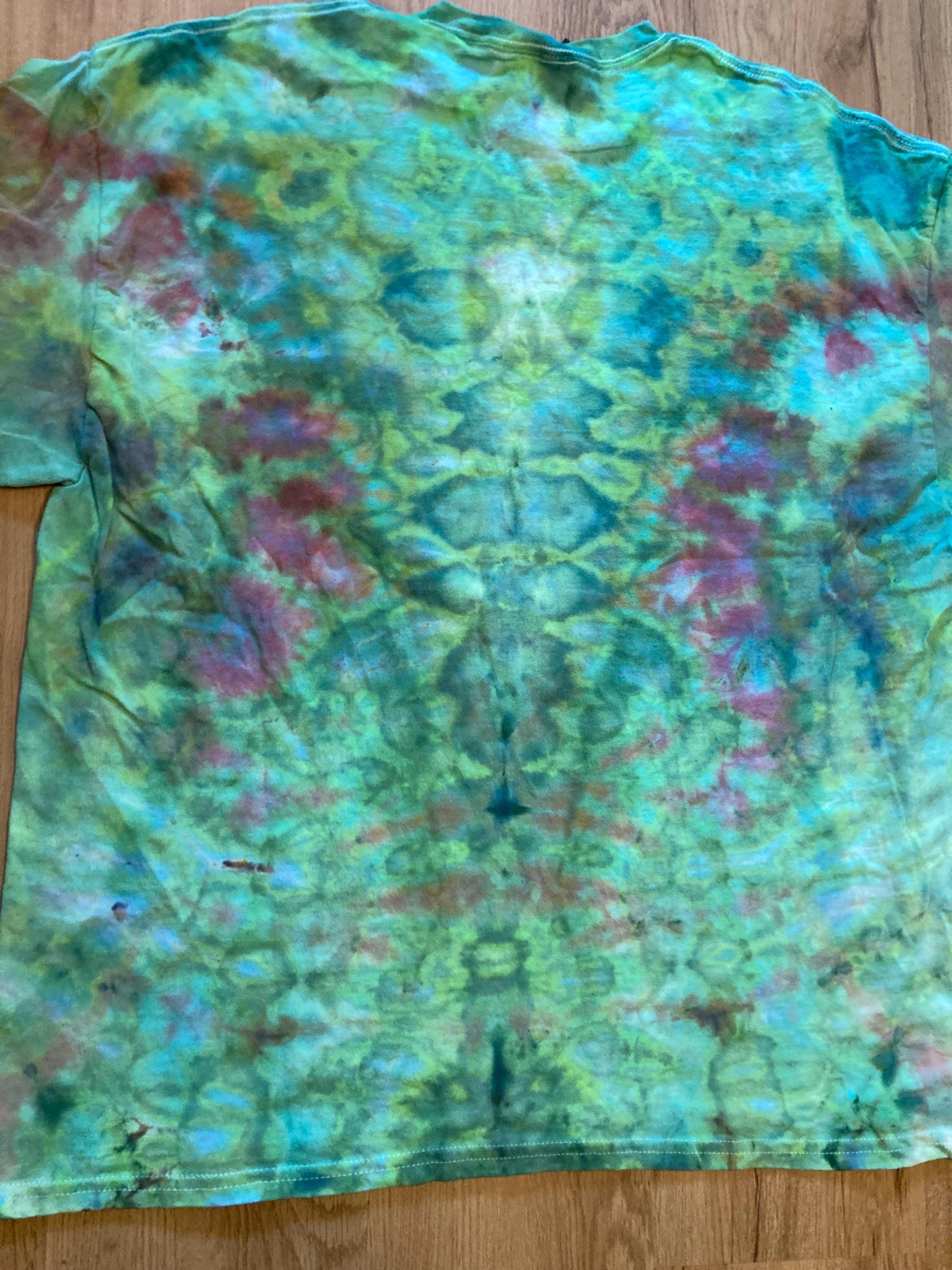 2Xl | Lotus Tie Dye Shirt | Psychedelic T Shirt | Galaxy Ice Dye Shirt | Festival Shirt | Mandala Psytrance Shirt | Geode Tie Dye