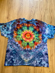 2Xl | Lotus Tie Dye Shirt | Psychedelic T Shirt | Galaxy Ice Dye Shirt | Festival Shirt | Mandala Psytrance Shirt | Geode Tie Dye