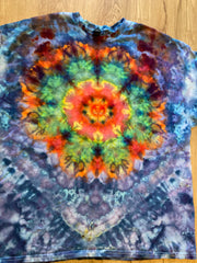 2Xl | Lotus Tie Dye Shirt | Psychedelic T Shirt | Galaxy Ice Dye Shirt | Festival Shirt | Mandala Psytrance Shirt | Geode Tie Dye