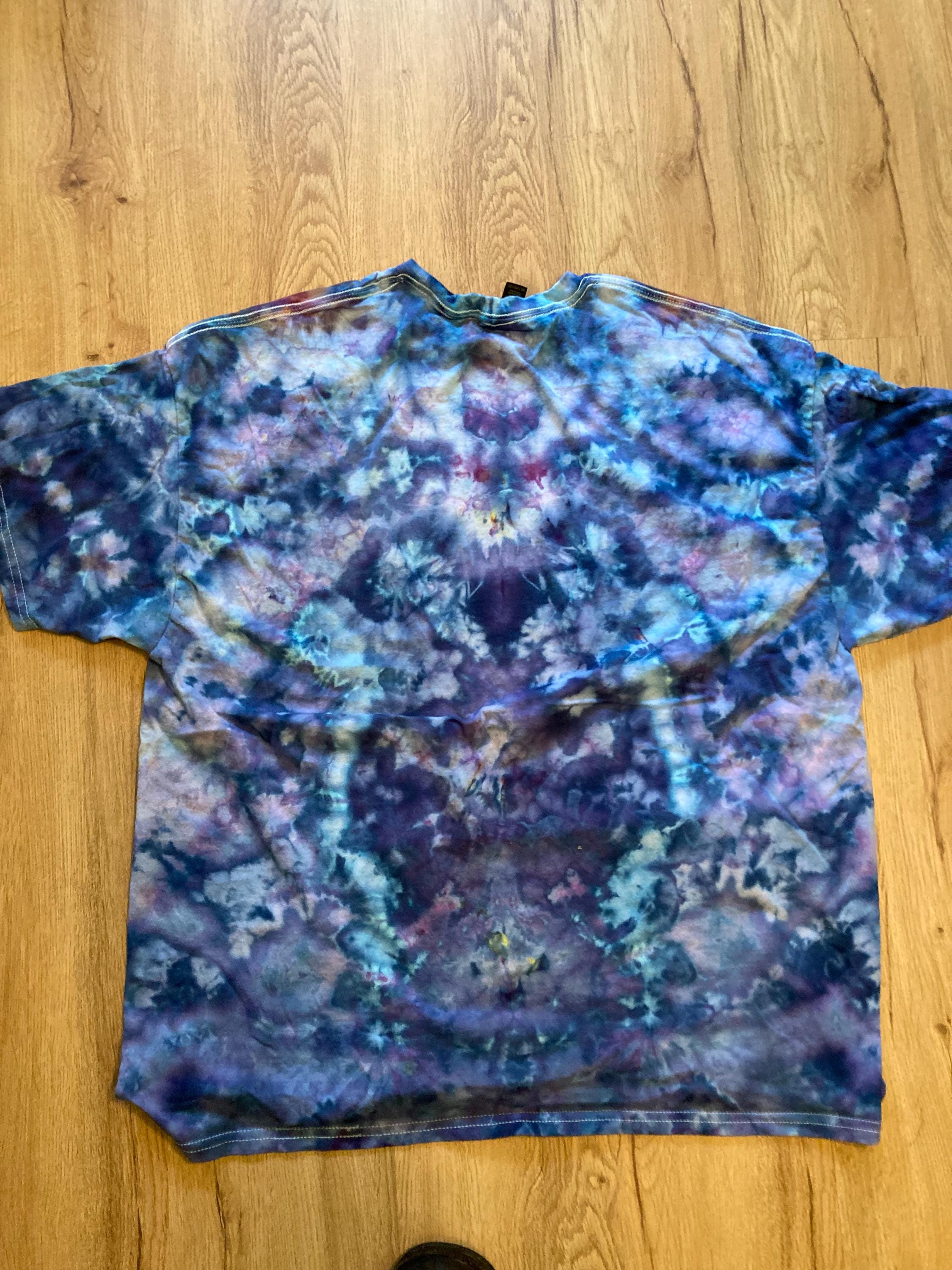 2Xl | Lotus Tie Dye Shirt | Psychedelic T Shirt | Galaxy Ice Dye Shirt | Festival Shirt | Mandala Psytrance Shirt | Geode Tie Dye