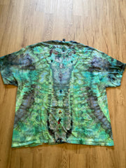 4XL | Lotus Tie Dye Shirt | Psychedelic T Shirt | Galaxy Ice Dye Shirt | Festival Shirt | Mandala Psytrance Shirt | Geode Tie Dye