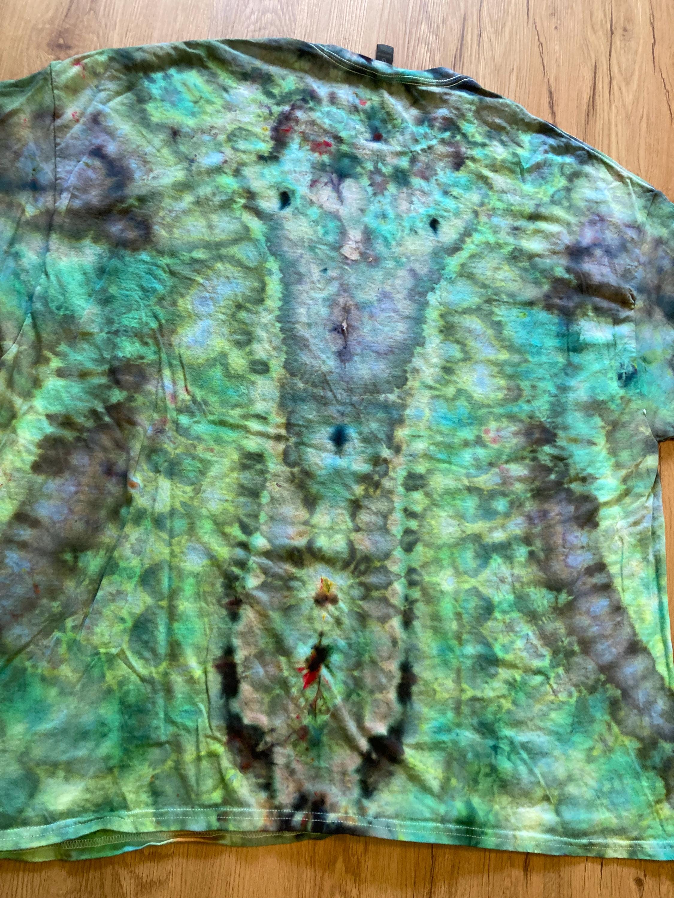 4XL | Lotus Tie Dye Shirt | Psychedelic T Shirt | Galaxy Ice Dye Shirt | Festival Shirt | Mandala Psytrance Shirt | Geode Tie Dye