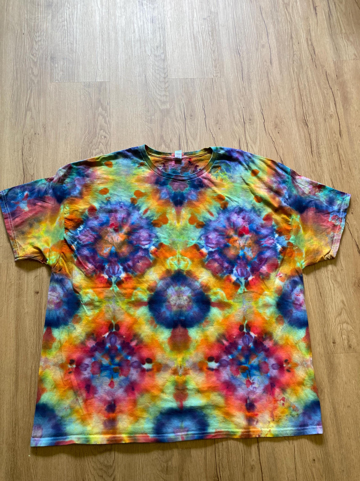 3XL Shirt | Fractal Tie Dye Shirt | Psychedelic T Shirt | Galaxy Ice Dye Shirt | Festival Shirt | Mandala Psytrance Shirt | Geode Tie Dye