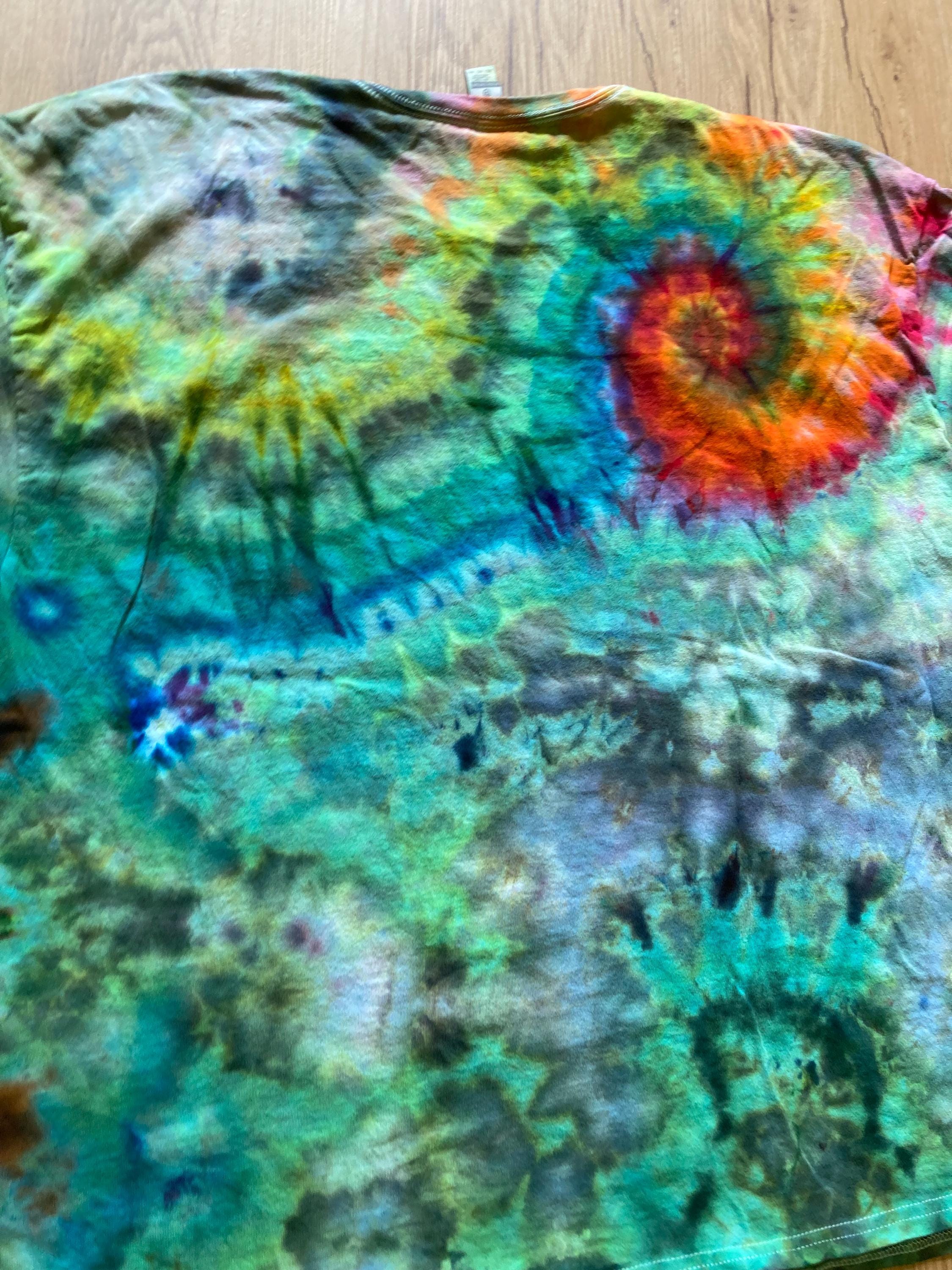 3XL Shirt | Special Tie Dye Shirt | Psychedelic T Shirt | Galaxy Ice Dye Shirt | Festival Shirt | Mandala Psytrance Shirt | Geode Tie Dye