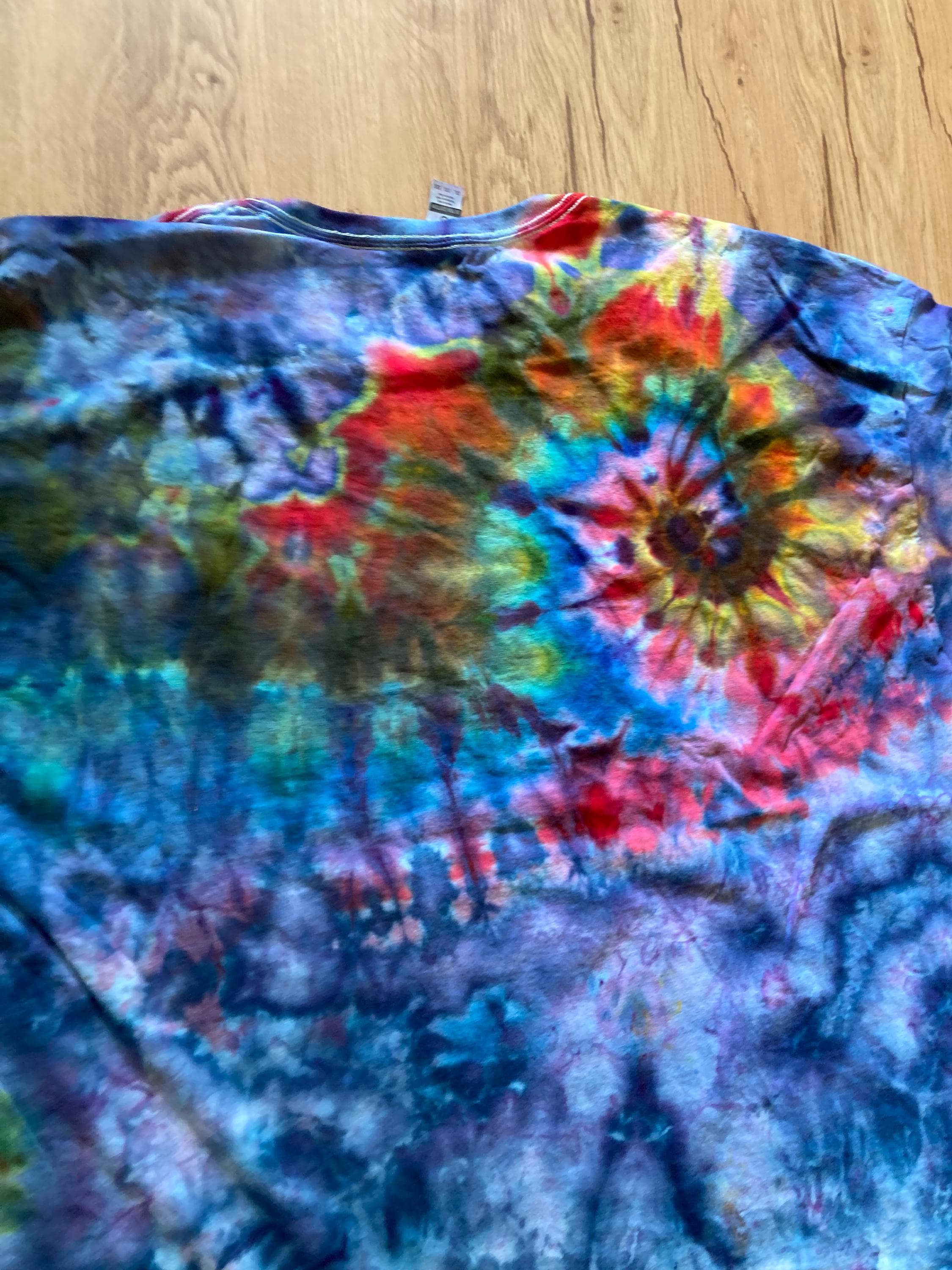 3XL Shirt | Special Tie Dye Shirt | Psychedelic T Shirt | Galaxy Ice Dye Shirt | Festival Shirt | Mandala Psytrance Shirt | Geode Tie Dye