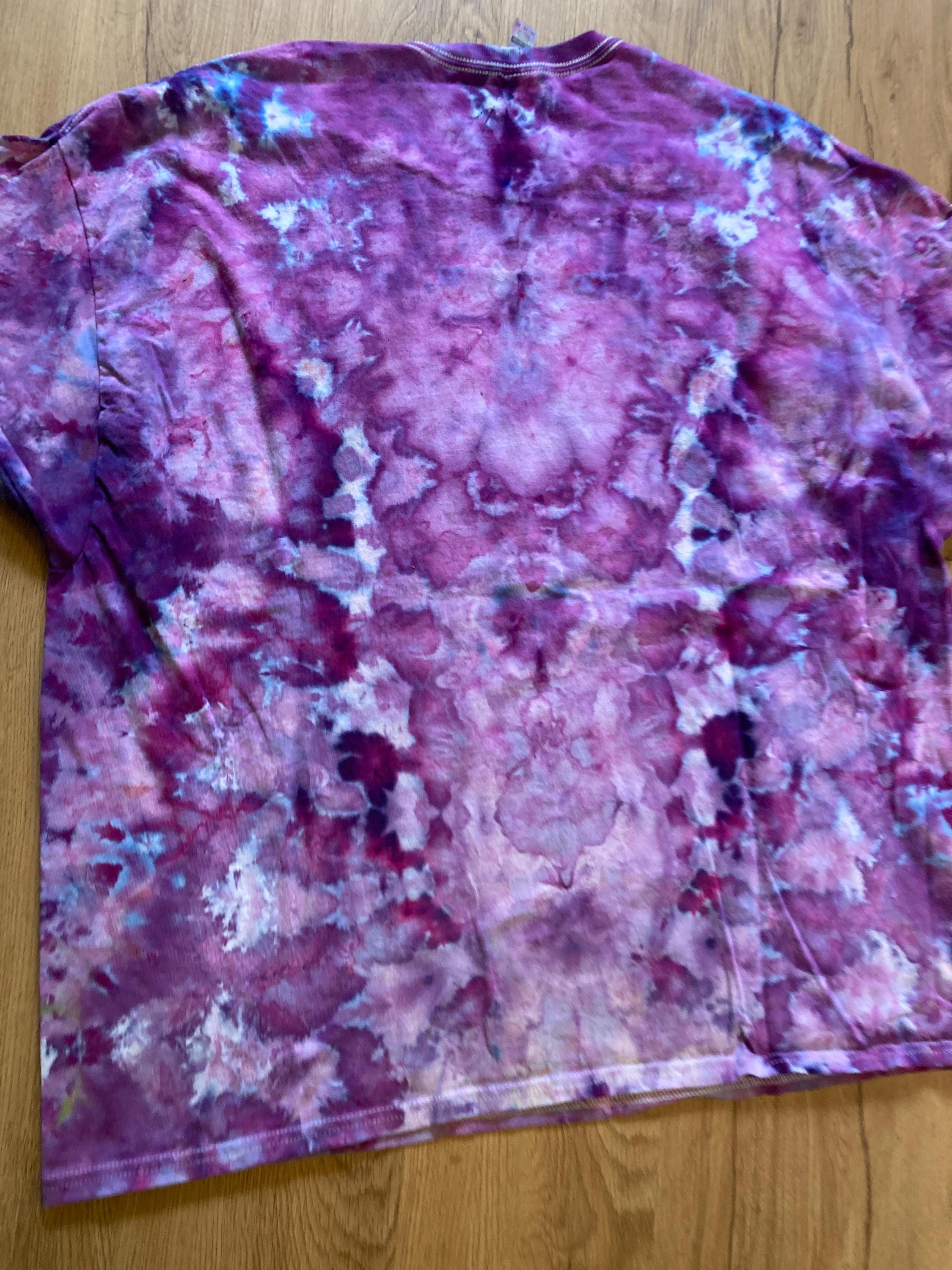 3XL Shirt | Lotus Tie Dye Shirt | Psychedelic T Shirt | Galaxy Ice Dye Shirt | Festival Shirt | Mandala Psytrance Shirt | Geode Tie Dye