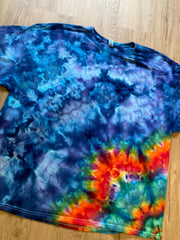 3XL Shirt | Lotus Tie Dye Shirt | Psychedelic T Shirt | Galaxy Ice Dye Shirt | Festival Shirt | Mandala Psytrance Shirt | Geode Tie Dye