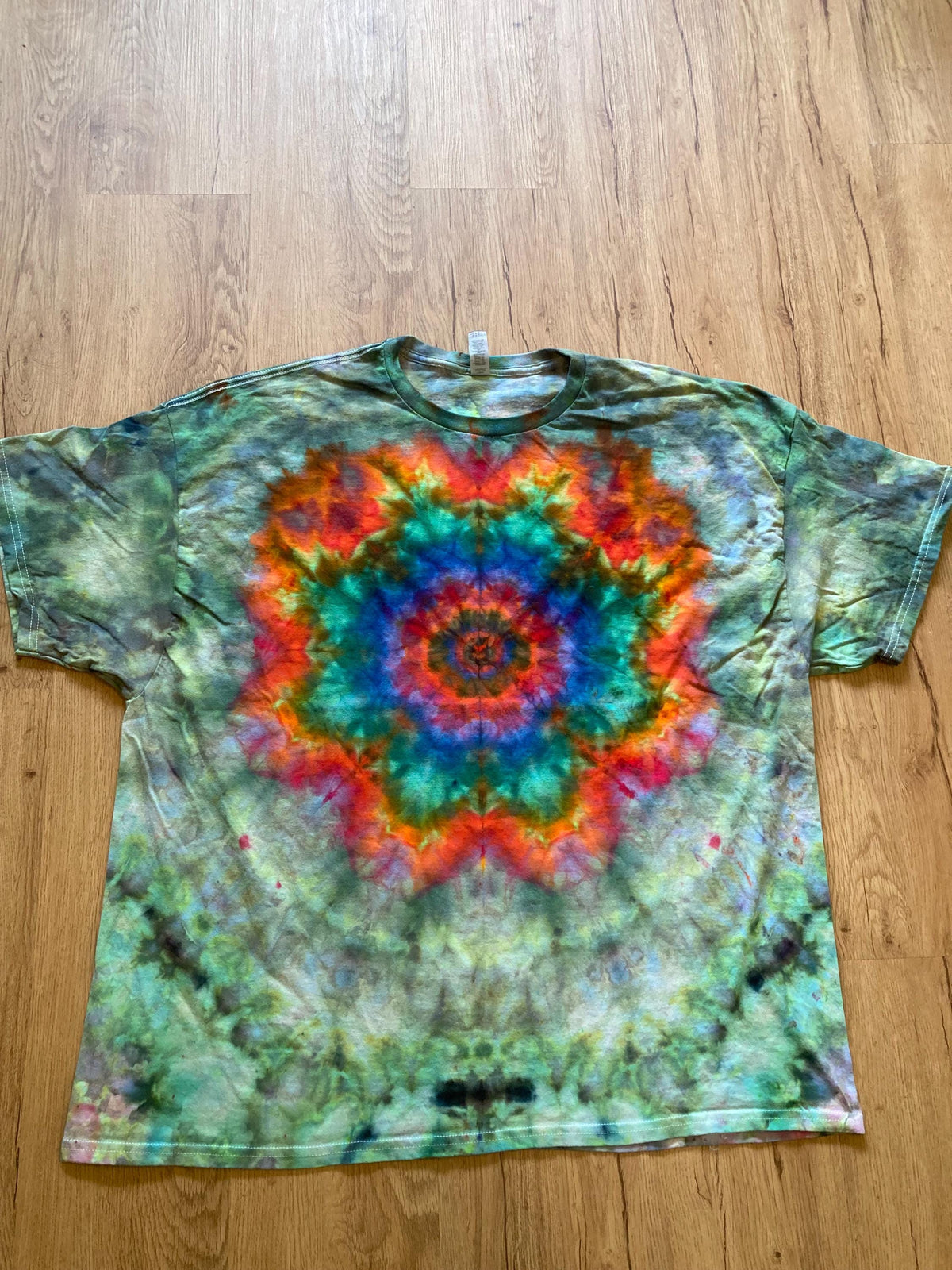 3XL Shirt | Lotus Tie Dye Shirt | Psychedelic T Shirt | Galaxy Ice Dye Shirt | Festival Shirt | Mandala Psytrance Shirt | Geode Tie Dye