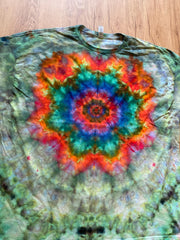 3XL Shirt | Lotus Tie Dye Shirt | Psychedelic T Shirt | Galaxy Ice Dye Shirt | Festival Shirt | Mandala Psytrance Shirt | Geode Tie Dye