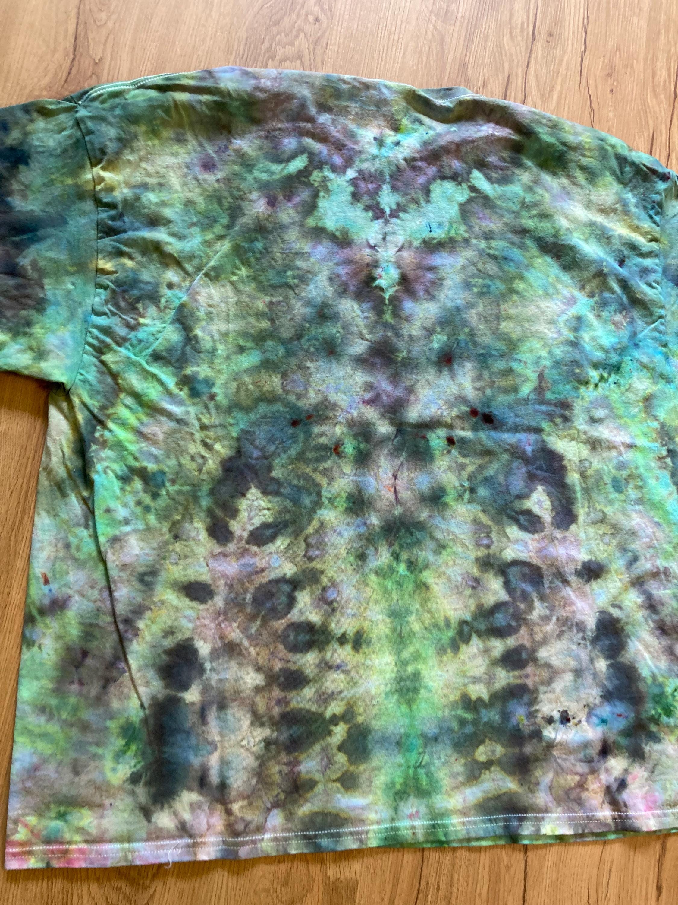 3XL Shirt | Lotus Tie Dye Shirt | Psychedelic T Shirt | Galaxy Ice Dye Shirt | Festival Shirt | Mandala Psytrance Shirt | Geode Tie Dye