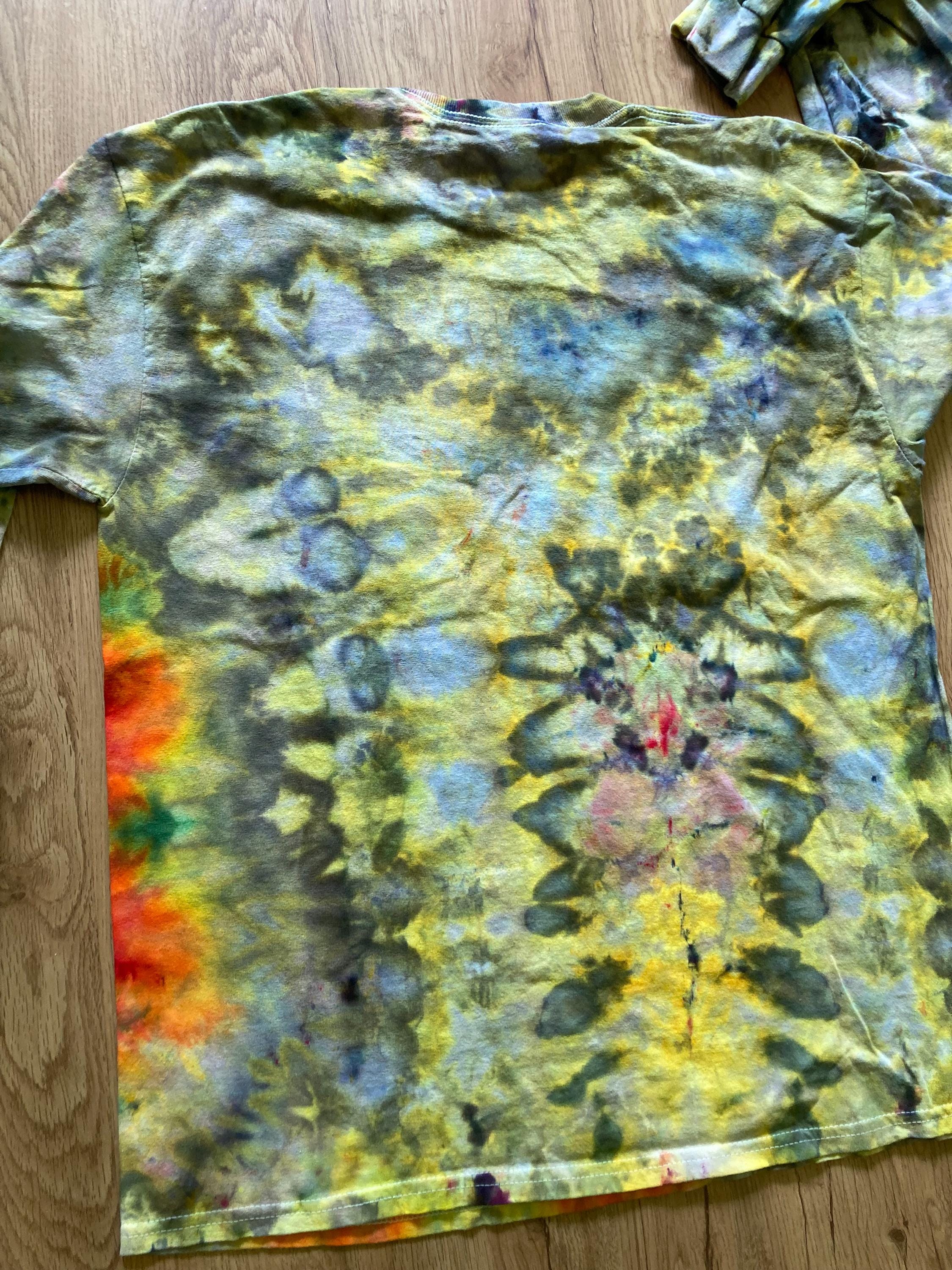 Large Shirt | Handmade Mandala Shirt | Trippy Tie Dye Tee | Lotus Flower Shirt | Oversized Tee | Psychedelic Shirt | Long Sleeve Yoga Tee