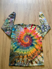Large Shirt | Handmade Spiral swirl Shirt | Trippy Tie Dye Tee | Flower Shirt | Oversized Tee | Psychedelic Shirt | Long Sleeve Yoga Tee