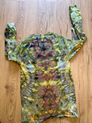 Small Shirt | Handmade Mandala Shirt | Trippy Tie Dye Tee | Lotus Flower Shirt | Oversized Tee | Psychedelic Shirt | Long Sleeve Yoga Tee