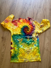 Small Shirt | Handmade Special Mandala Shirt | Trippy Tie Dye Tee| Lotus Flower Shirt | Oversized Tee | Psychedelic Shirt | Long Sleeve Yoga