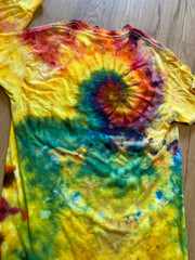 Small Shirt | Handmade Special Mandala Shirt | Trippy Tie Dye Tee| Lotus Flower Shirt | Oversized Tee | Psychedelic Shirt | Long Sleeve Yoga