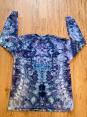 XL Shirt | Handmade Mandala Shirt | Trippy Tie Dye Tee | Lotus Flower Shirt | Oversized Tee | Psychedelic Shirt | Long Sleeve Yoga Tee