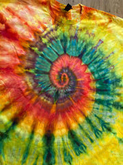 2XL Handmade Spiral swirl Shirt | Trippy Tie Dye Tee | Lotus Flower Shirt | Oversized Tee | Psychedelic Shirt | Long Sleeve Yoga Tee