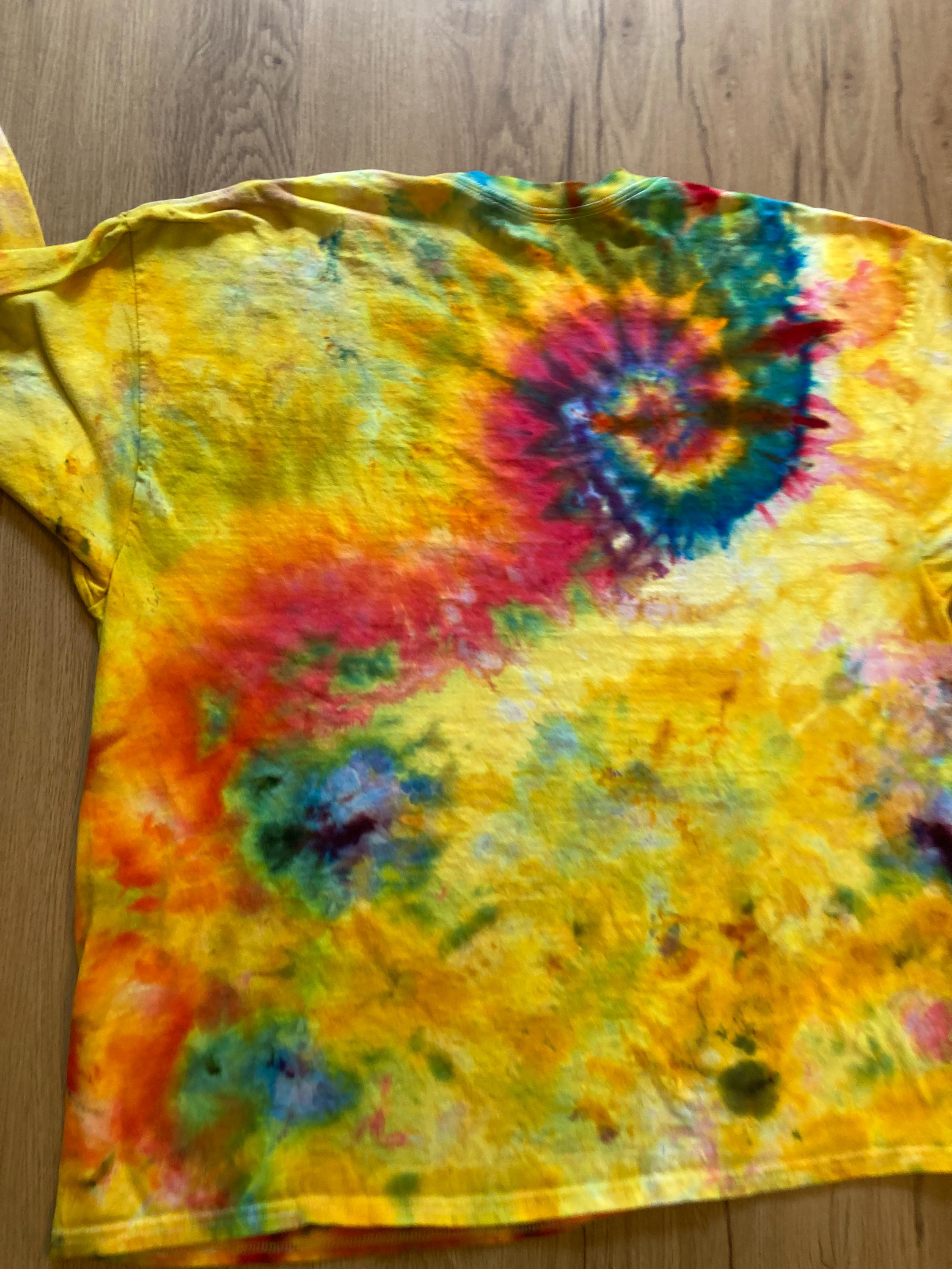 2XL Special Mandala Shirt | Trippy Tie Dye Tee | Lotus Flower Shirt | Oversized Tee | Psychedelic Shirt | Long Sleeve Yoga Tee