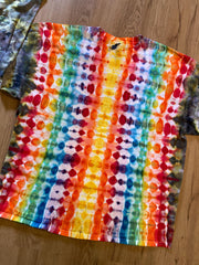 2XL Handmade Fractal Shirt | Trippy Tie Dye Tee | Lotus Flower Shirt | Oversized Tee | Psychedelic Shirt | Long Sleeve Yoga Tee