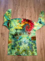 Large Shirt | Handmade Special Mandala Shirt | Trippy Tie Dye | Lotus Flower Shirt | Oversized Tee| Psychedelic Shirt | Long Sleeve Yoga Tee