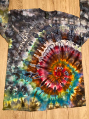 Large Shirt | Handmade Spiral Swirl Shirt | Trippy Tie Dye Tee | Lotus Flower Shirt | Oversized Tee | Psychedelic Shirt | Long Sleeve Yoga