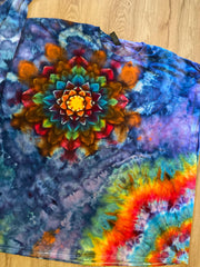 5XL Shirt | Handmade Special Mandala Shirt | Trippy Tie Dye | Lotus Flower Shirt | Oversized Tee | Psychedelic Shirt | Long Sleeve Yoga Tee
