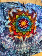 5XL Shirt | Handmade mandala Shirt | Trippy Tie Dye Tee | Super Spiral Shirt | Oversized Tee | Psychedelic Shirt | Long Sleeve Yoga Tee