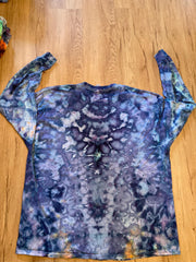 3XL Shirt | Handmade Mandala Shirt | Trippy Tie Dye Tee | Lotus Flower Shirt | Oversized Tee | Psychedelic Shirt | Long Sleeve Yoga Tee
