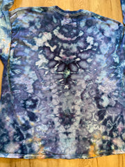 3XL Shirt | Handmade Mandala Shirt | Trippy Tie Dye Tee | Lotus Flower Shirt | Oversized Tee | Psychedelic Shirt | Long Sleeve Yoga Tee