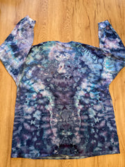 3XL Shirt | Handmade Mandala Shirt | Trippy Tie Dye Tee | Lotus Flower Shirt | Oversized Tee | Psychedelic Shirt | Long Sleeve Yoga Tee