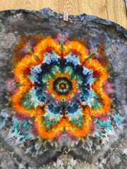 3XL Shirt | Handmade Mandala Shirt | Trippy Tie Dye Tee | Lotus Flower Shirt | Oversized Tee | Psychedelic Shirt | Long Sleeve Yoga Tee