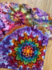 2Xl | Special Tie Dye Shirt | Psychedelic T Shirt | Galaxy Ice Dye Shirt | Festival Shirt | Mandala Psytrance Shirt | Geode Tie Dye