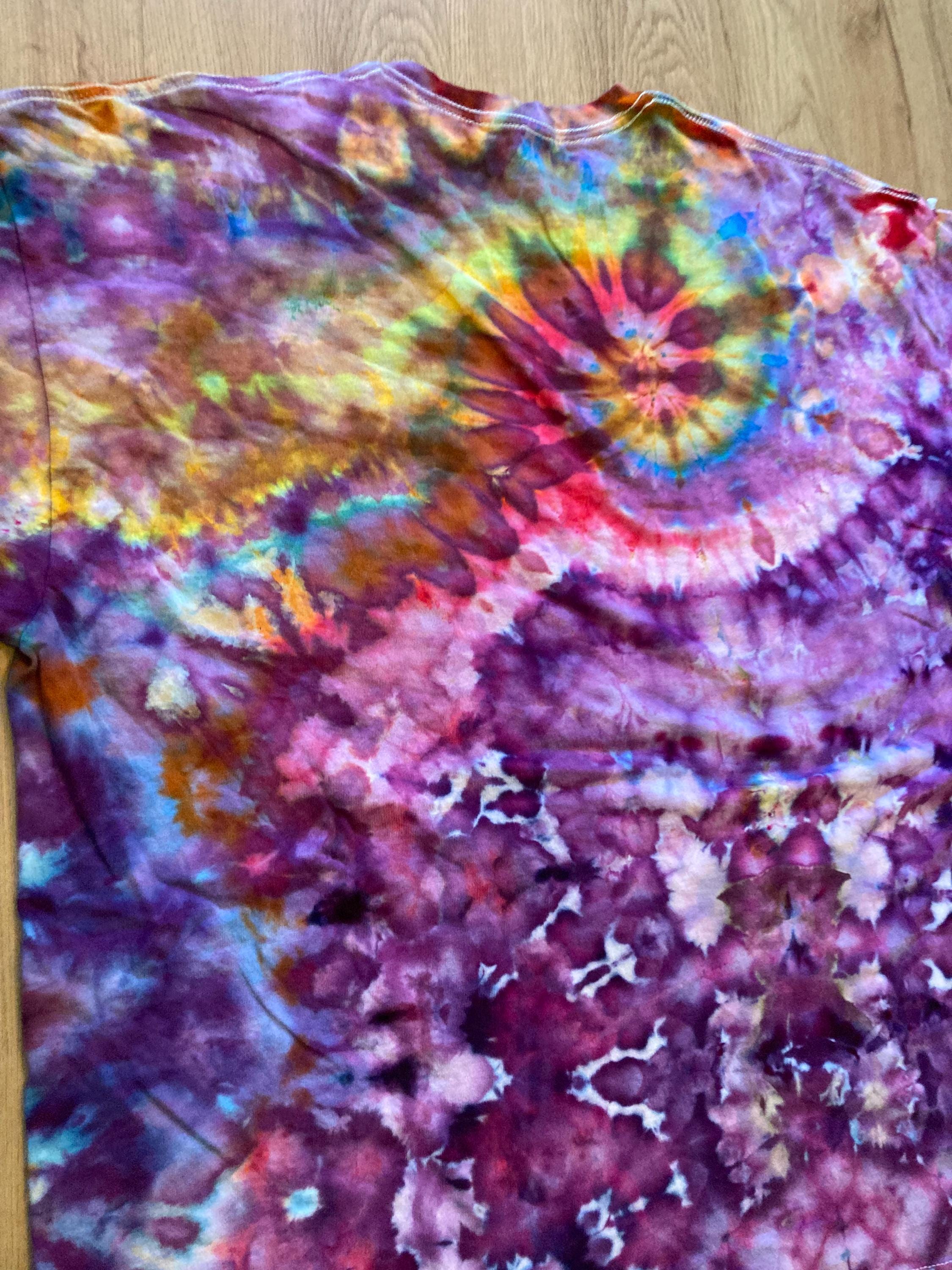 2Xl | Special Tie Dye Shirt | Psychedelic T Shirt | Galaxy Ice Dye Shirt | Festival Shirt | Mandala Psytrance Shirt | Geode Tie Dye