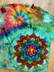 2Xl | Special Tie Dye Shirt | Psychedelic T Shirt | Galaxy Ice Dye Shirt | Festival Shirt | Mandala Psytrance Shirt | Geode Tie Dye