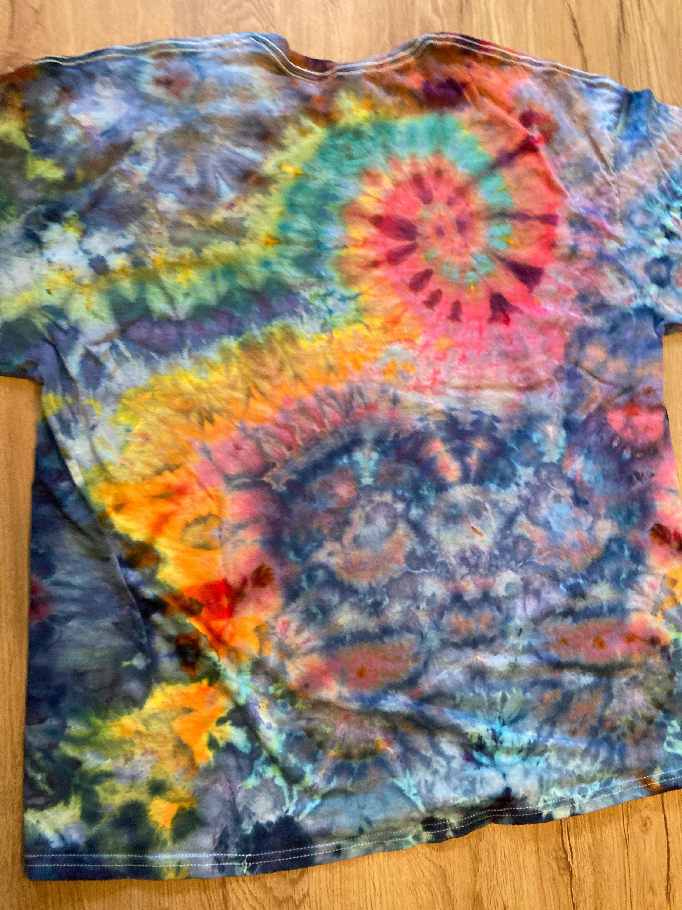2Xl | Special Tie Dye Shirt | Psychedelic T Shirt | Galaxy Ice Dye Shirt | Festival Shirt | Mandala Psytrance Shirt | Geode Tie Dye
