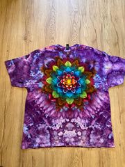 2Xl | Lotus Tie Dye Shirt | Psychedelic T Shirt | Galaxy Ice Dye Shirt | Festival Shirt | Mandala Psytrance Shirt | Geode Tie Dye