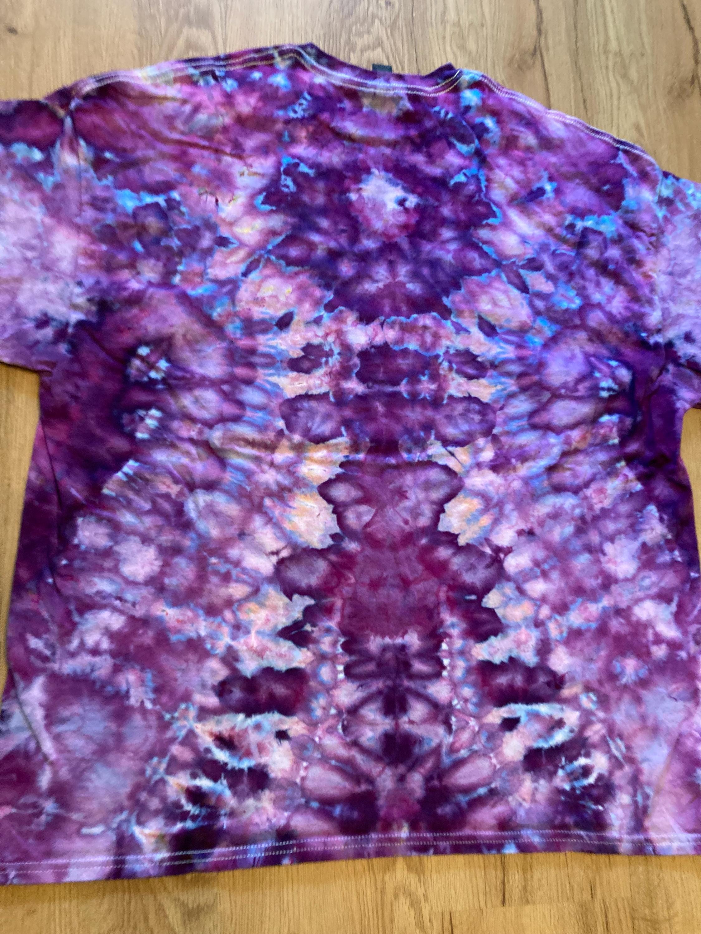 2Xl | Lotus Tie Dye Shirt | Psychedelic T Shirt | Galaxy Ice Dye Shirt | Festival Shirt | Mandala Psytrance Shirt | Geode Tie Dye