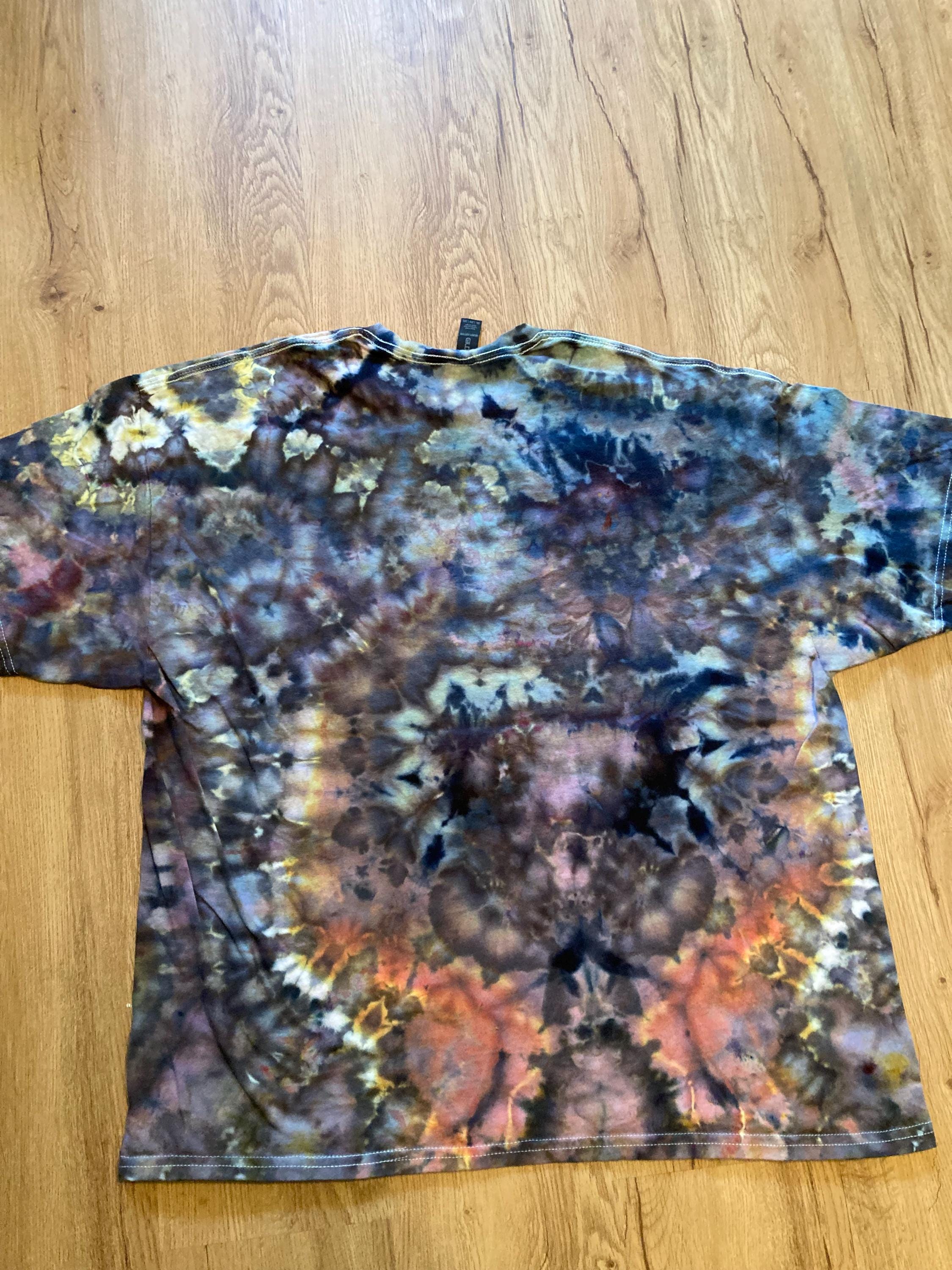 2Xl | Lotus Tie Dye Shirt | Psychedelic T Shirt | Galaxy Ice Dye Shirt | Festival Shirt | Mandala Psytrance Shirt | Geode Tie Dye
