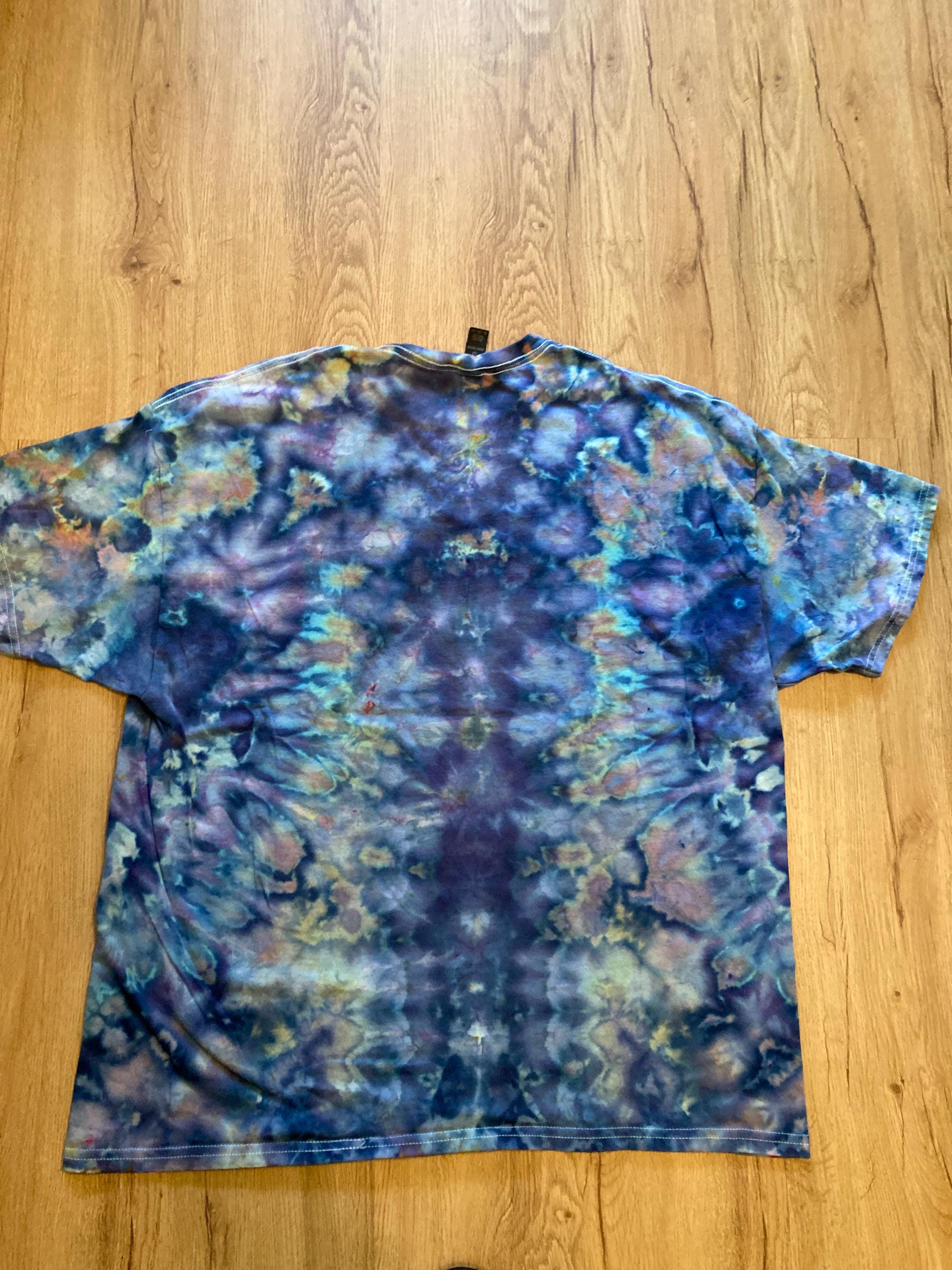 2Xl | Lotus Tie Dye Shirt | Psychedelic T Shirt | Galaxy Ice Dye Shirt | Festival Shirt | Mandala Psytrance Shirt | Geode Tie Dye
