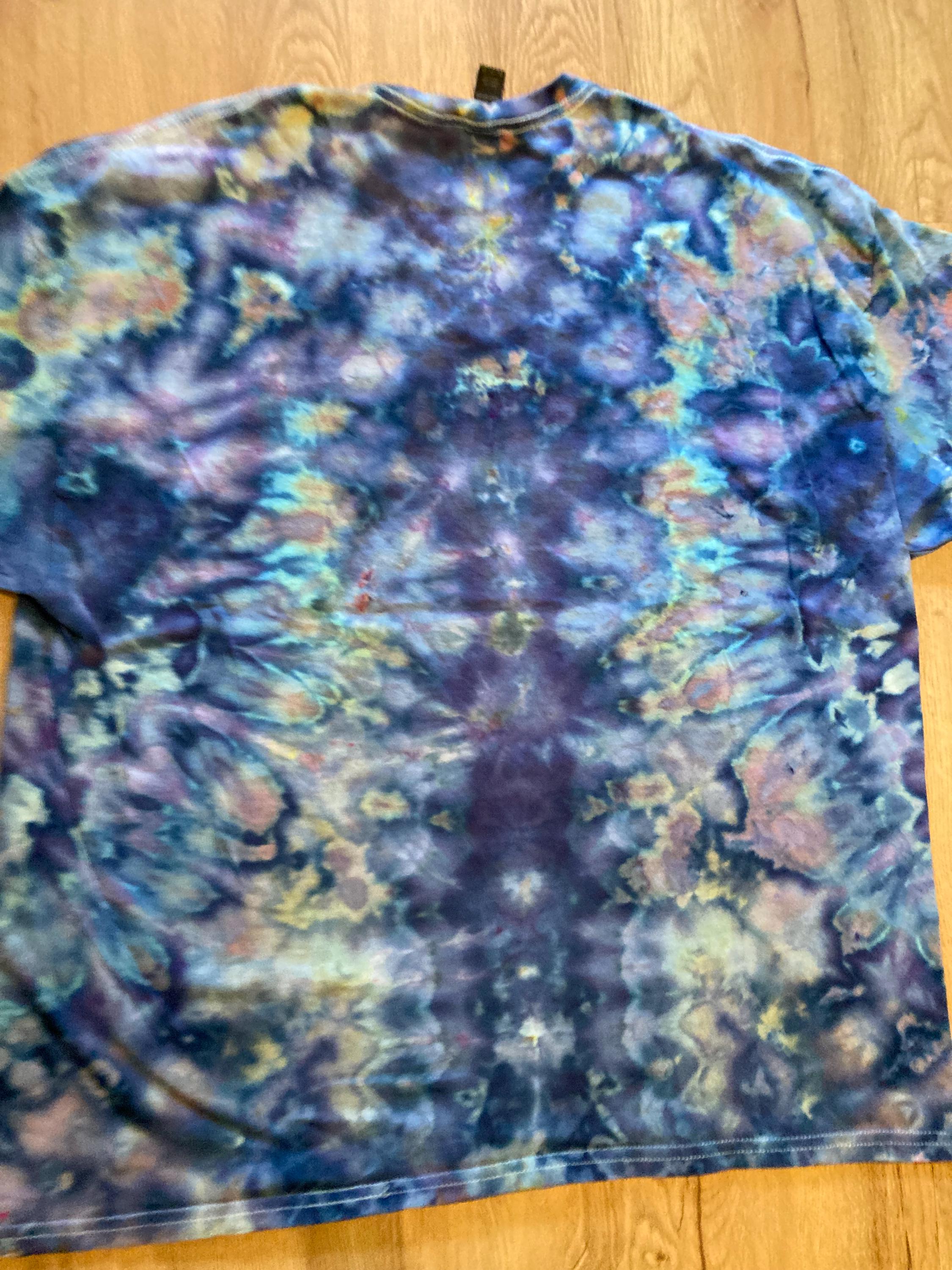 2Xl | Lotus Tie Dye Shirt | Psychedelic T Shirt | Galaxy Ice Dye Shirt | Festival Shirt | Mandala Psytrance Shirt | Geode Tie Dye