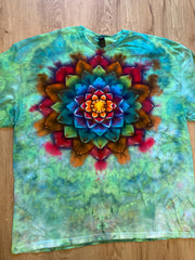 2Xl | Lotus Tie Dye Shirt | Psychedelic T Shirt | Galaxy Ice Dye Shirt | Festival Shirt | Mandala Psytrance Shirt | Geode Tie Dye