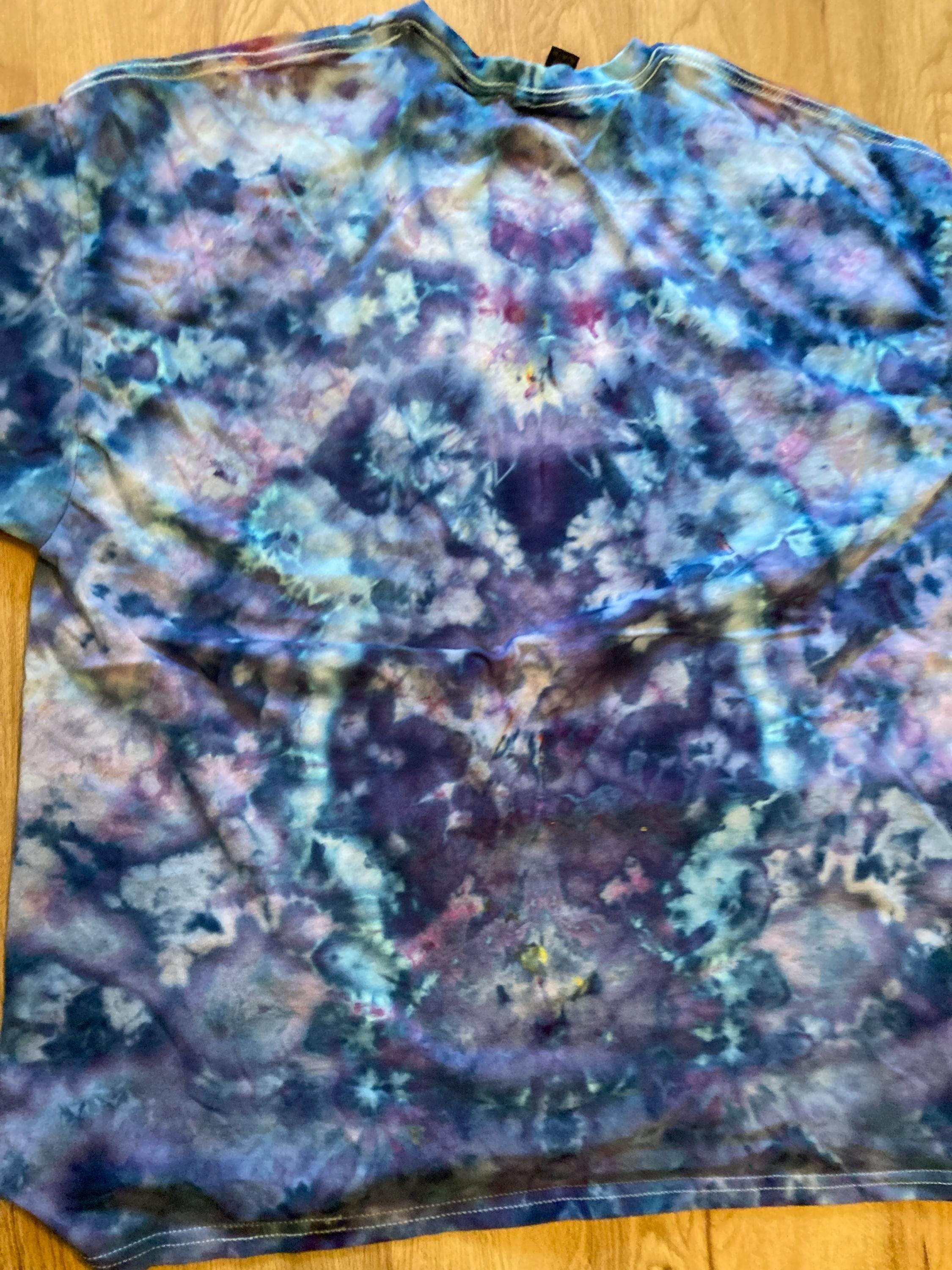 2Xl | Lotus Tie Dye Shirt | Psychedelic T Shirt | Galaxy Ice Dye Shirt | Festival Shirt | Mandala Psytrance Shirt | Geode Tie Dye