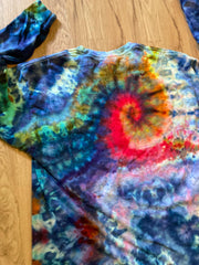 Large Shirt | Handmade Special Mandala Shirt | Trippy Tie Dye | Lotus Flower Shirt | Oversized Tee| Psychedelic Shirt | Long Sleeve Yoga Tee